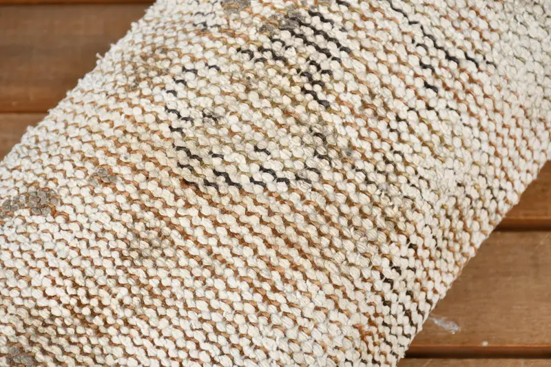 Hippie Throw Pillow Case, Throw Kilim Pillow, Kilim Pillow, Pillow Sham, Vintage Kilim Throw Pillow, 8x16 Beige Cushion Case - 3