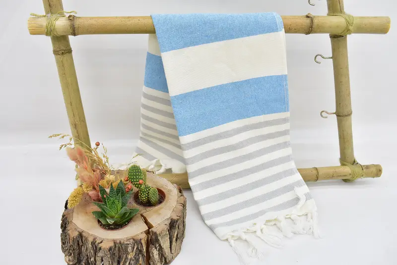 Turkish Towel Monogram, Bridesmaid Gifts, Organic Towel, Bachelorette Gifts, Personalized Gifts, Personalized Gift, 36x18 Cotton Striped Terry Towel - 1