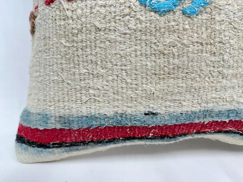 Vintage Kilim Throw Pillow, 16x16 Beige Pillow Cover, Garden Pillow Case, Home Decor Pillow, Pillow for Couch, Boho Throw Pillow Case, Pillow - 2