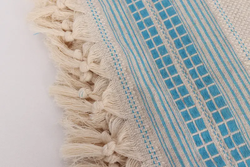 Christmas Favors, Throw Blanket Couch, Decorative Blanket, Organic Beach Blanket, Custom Blanket, Turkish Blanket Queen, 96x94 Linen Striped Towel - 7