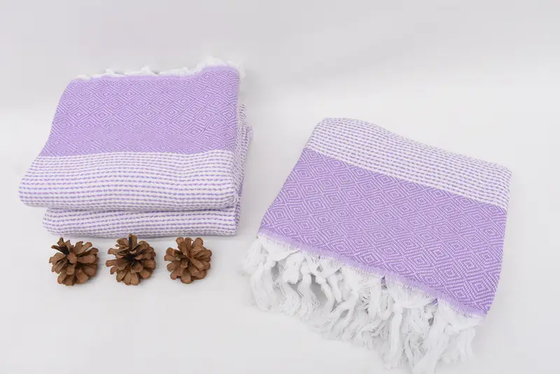 Peshtemal Towel, Bridal Shower Favors, Holiday Towel, Sand-free towel, Pool Towels, 70x40 Cotton Diamond Towel, Handmade Gift, Gift For Best Friend - 7