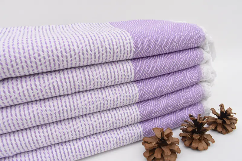 Peshtemal Towel, Bridal Shower Favors, Holiday Towel, Sand-free towel, Pool Towels, 70x40 Cotton Diamond Towel, Handmade Gift, Gift For Best Friend - 2
