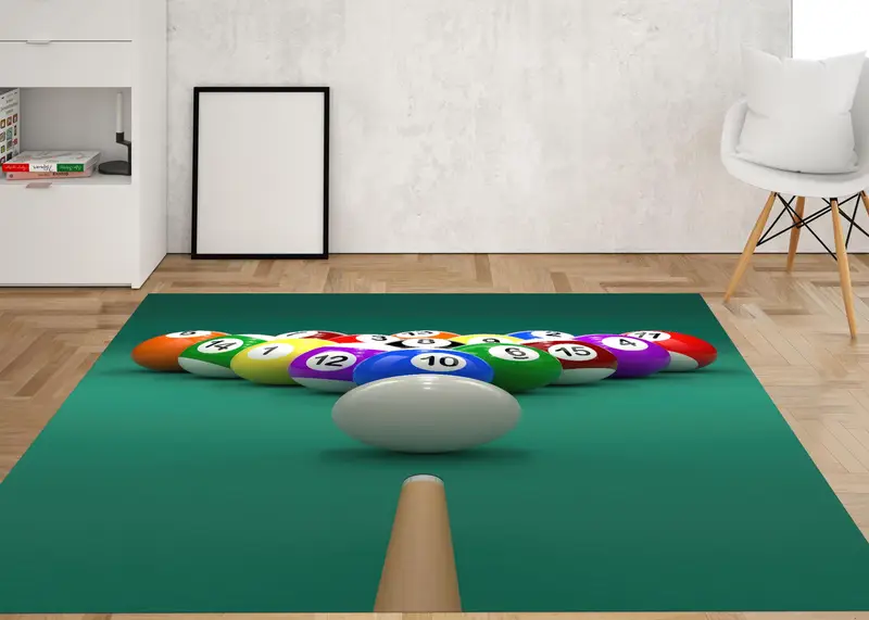 モダンなプリントラグ: 男の子の部屋やオフィスにカラフルなアクセント