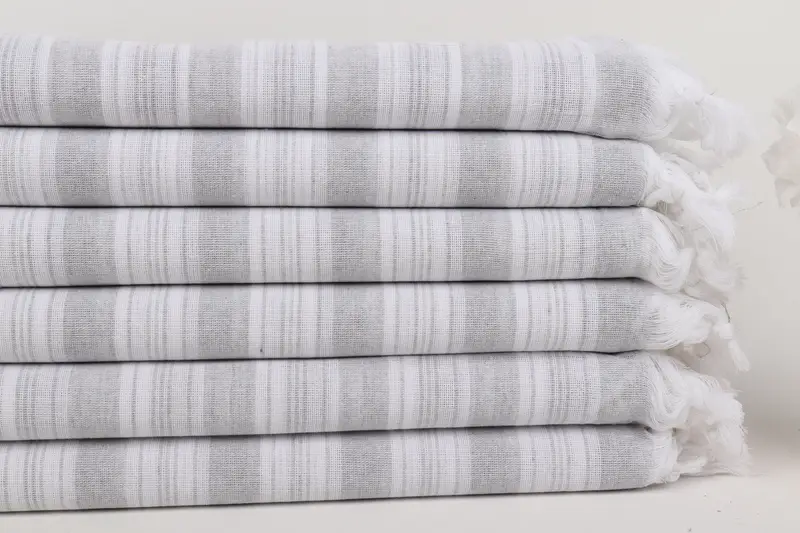 Wedding Day Gift For Bride, Gift For Her, Holiday Towel, Organic towel, Beach Towel Bulk, 70x40 Cotton Striped Towel, Lightweight Turkish towel - 3