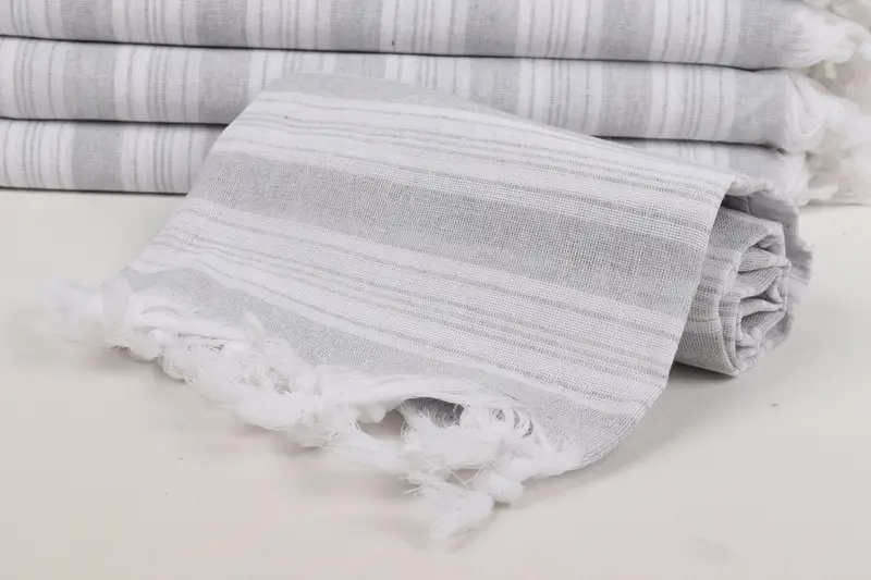 Wedding Day Gift For Bride, Gift For Her, Holiday Towel, Organic towel, Beach Towel Bulk, 70x40 Cotton Striped Towel, Lightweight Turkish towel - 4