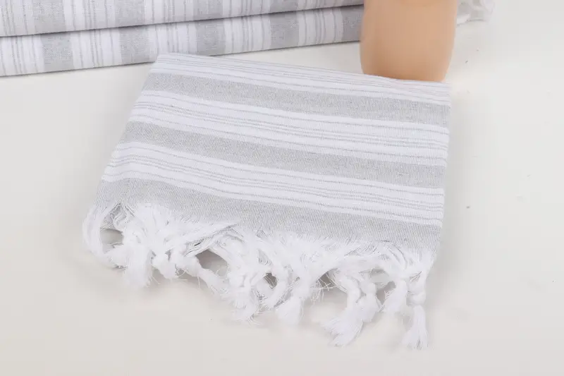 Wedding Day Gift For Bride, Gift For Her, Holiday Towel, Organic towel, Beach Towel Bulk, 70x40 Cotton Striped Towel, Lightweight Turkish towel - 5