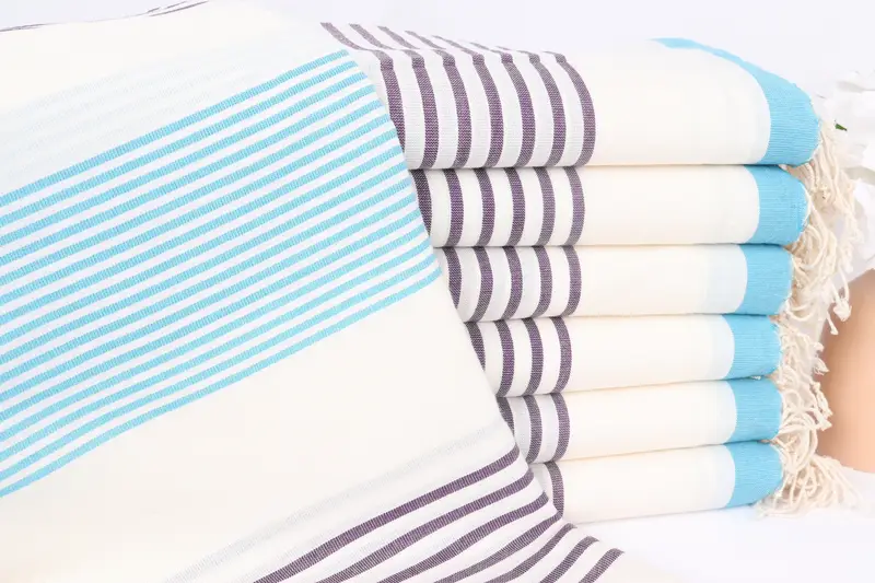 Pool Towels, 70x40 Cotton Striped Towel, Custom Towel, Custom Wedding Gifts, Scarf Towel, Gift For Best Friend, Embroidered Towel, Custom Bath Towel - 1