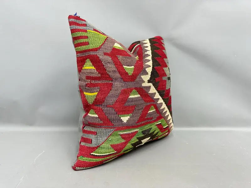 Kilim Pillow, Home Decor Pillow, Pillow, Tapestry Pillow, Garden Cushion Cover, 20x20 Red Pillow, Office Chair Cushion Case, Gift Pillow - 2