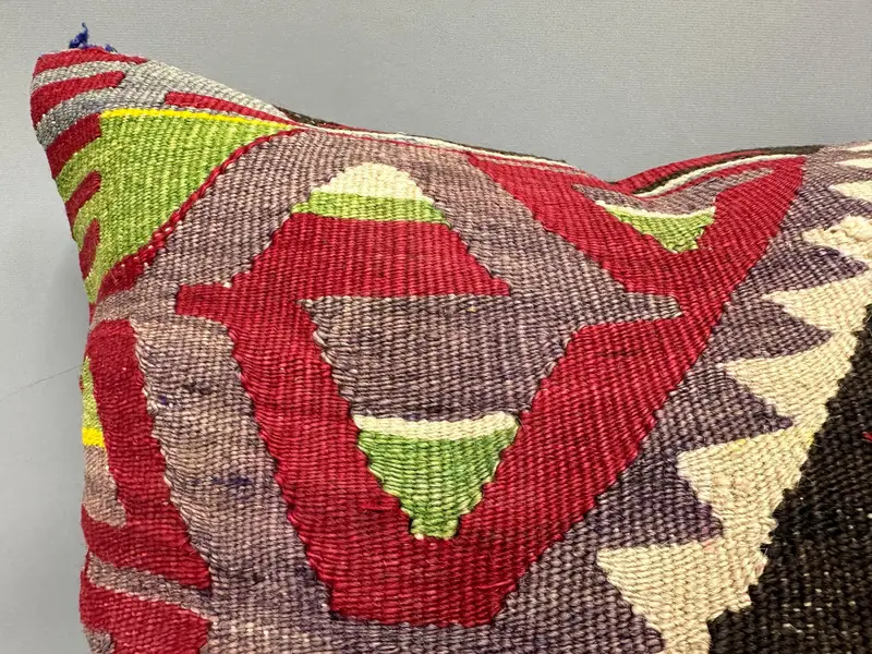 Kilim Pillow, Home Decor Pillow, Pillow, Tapestry Pillow, Garden Cushion Cover, 20x20 Red Pillow, Office Chair Cushion Case, Gift Pillow - 5