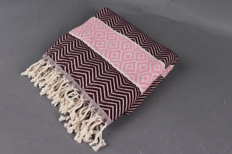 Spa Gift Towel, Fouta towel, Organic Beach Towel, Holiday Towel, Turkish Towel Beach, Employee Gifts, Bridal Shower Gift, 70x40 Cotton Chevron Towel - 6