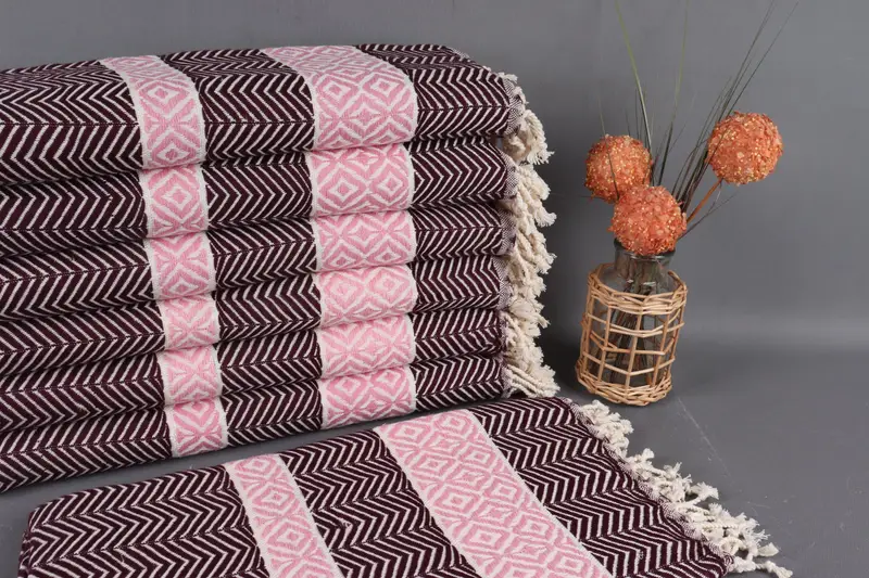Spa Gift Towel, Fouta towel, Organic Beach Towel, Holiday Towel, Turkish Towel Beach, Employee Gifts, Bridal Shower Gift, 70x40 Cotton Chevron Towel - 1