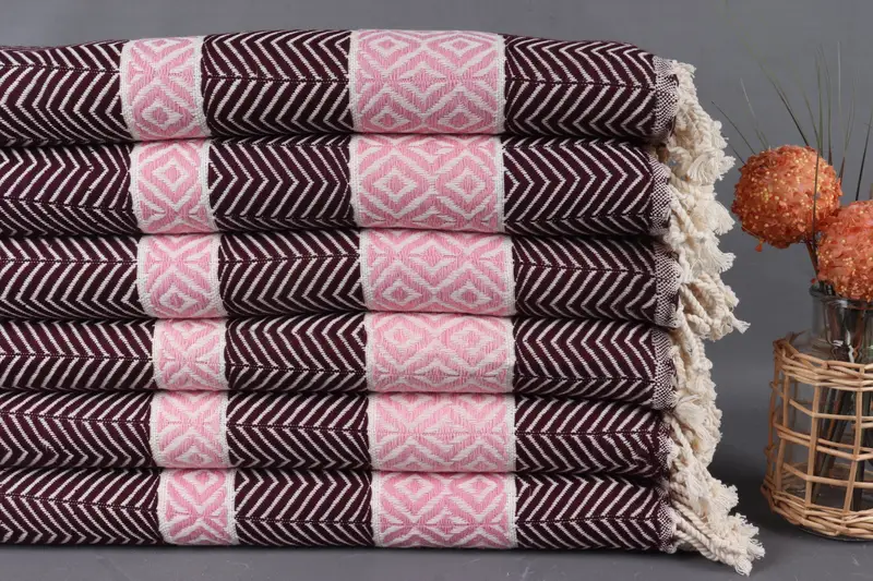 Spa Gift Towel, Fouta towel, Organic Beach Towel, Holiday Towel, Turkish Towel Beach, Employee Gifts, Bridal Shower Gift, 70x40 Cotton Chevron Towel - 2