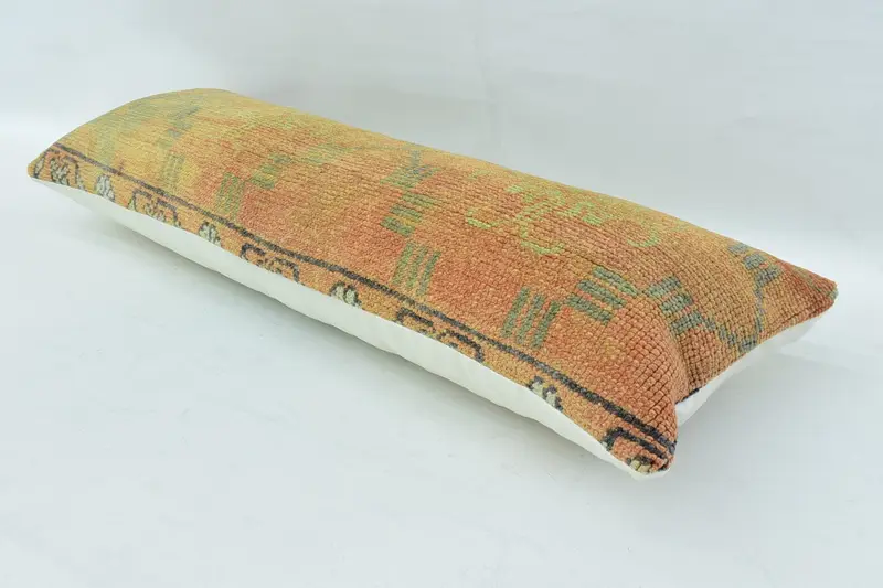Sofa Pillow, Pillow for Sofa, One Of A Kind Pillow Sham, Handmade Kilim Cushion, 12x36 Beige Pillow Cover, Pillow, Interior Designer Pillow - 6