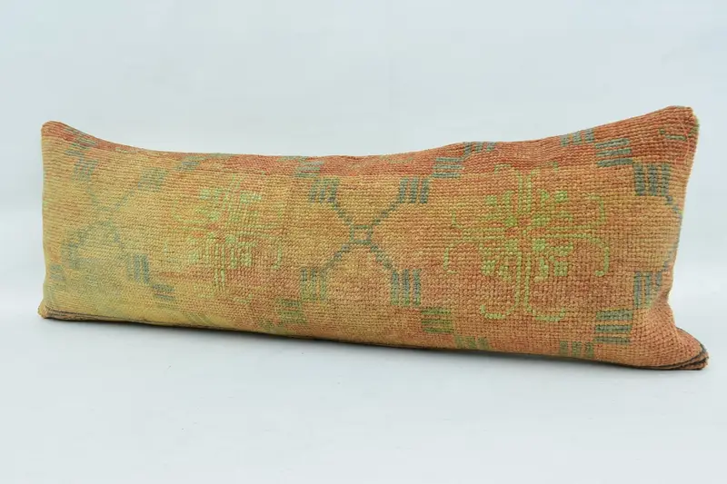 Sofa Pillow, Pillow for Sofa, One Of A Kind Pillow Sham, Handmade Kilim Cushion, 12x36 Beige Pillow Cover, Pillow, Interior Designer Pillow - 5