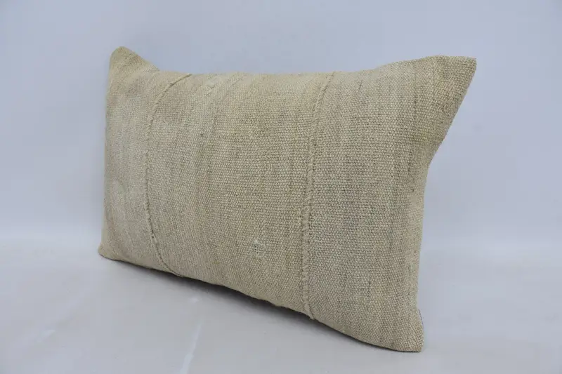 Kilim Pillow, One Of A Kind Pillow, 16x24 Beige Cushion Cover, Turkish Kilim Pillow, Outdoor Patio Pillow Case, Pillow Sham, Pillow for Couch - 4