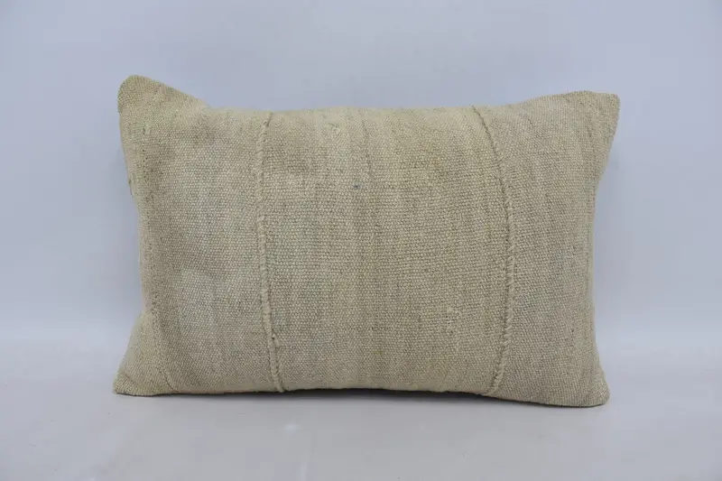 Kilim Pillow, One Of A Kind Pillow, 16x24 Beige Cushion Cover, Turkish Kilim Pillow, Outdoor Patio Pillow Case, Pillow Sham, Pillow for Couch - 1