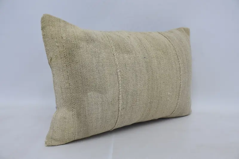 Kilim Pillow, One Of A Kind Pillow, 16x24 Beige Cushion Cover, Turkish Kilim Pillow, Outdoor Patio Pillow Case, Pillow Sham, Pillow for Couch - 3