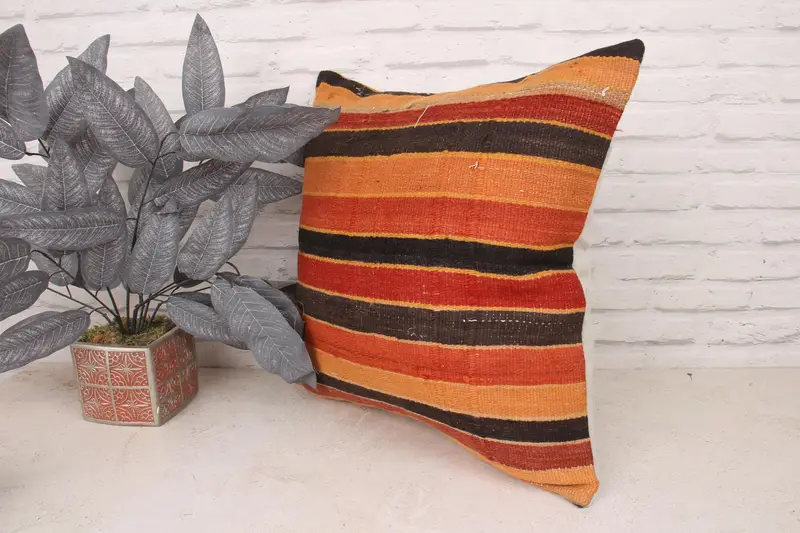 Cozy Throw Cushion Case, 20x20 Red Pillow Sham, Antique Pillows, Boho Pillow, Cushion Cover, Customized Cushion Case, Pillow for Sofa - 4