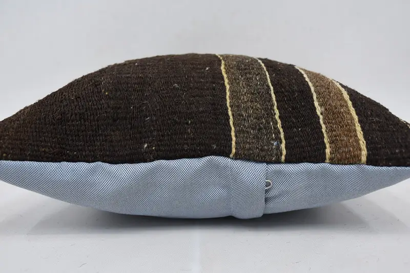 Antique Pillows, Sofa Pillow, Turkish Kilim Pillow, 14x14 Brown Pillow, Pillow Sham, Christmas Pillow Cover, Ethnical Kilim Rug Pillow - 5