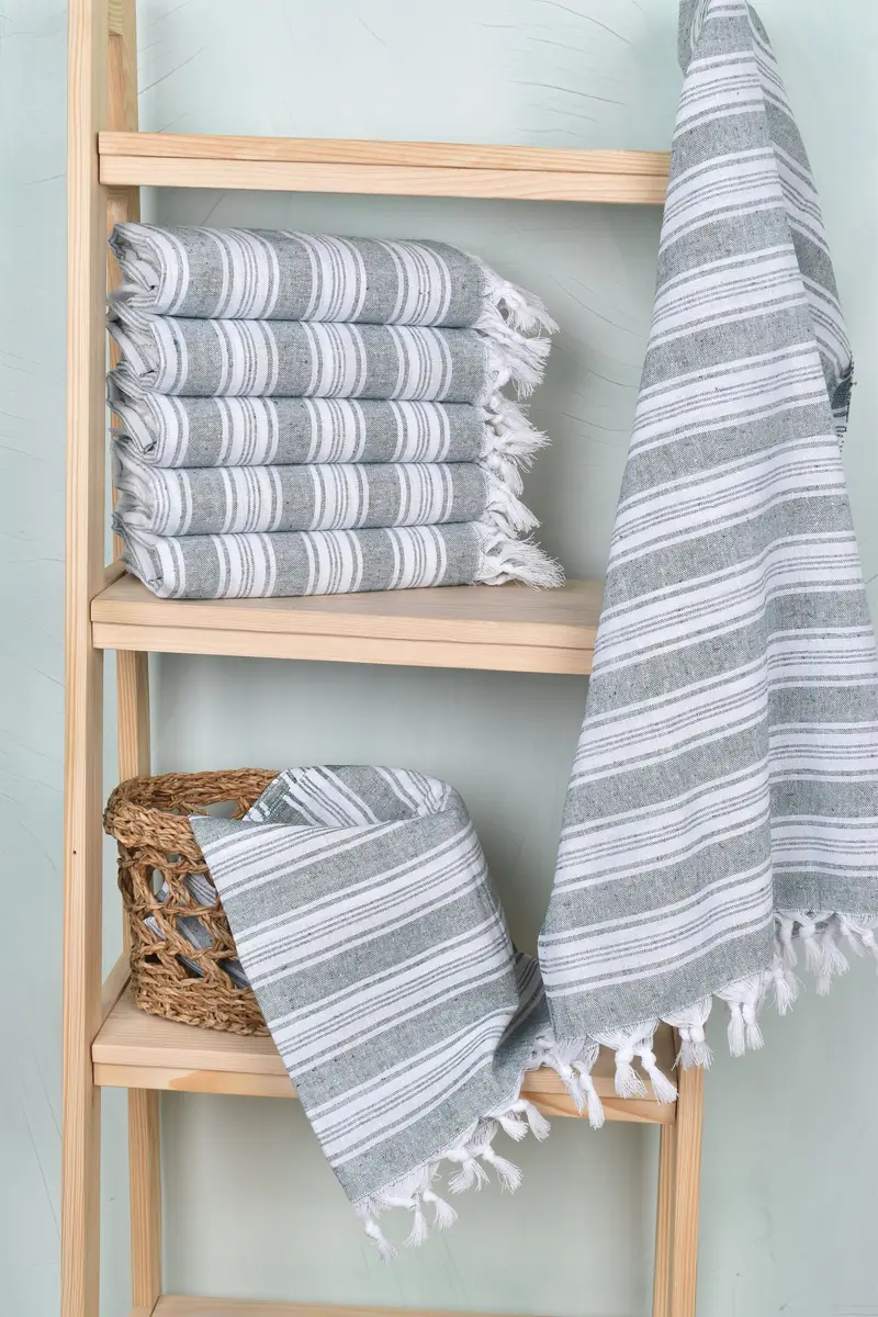 Housewarming Gift, Gym Towel, Personalised Gift, Unique Wedding Gift, Bachelorette Party Gifts Bridesmaids, 68x32 Cotton Striped Towel, Luxury towel - 3