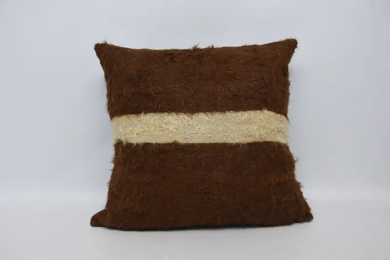 Throw Brown Home Decor Cushion, Striped Antique 28x28 inch Cushion Case - 1