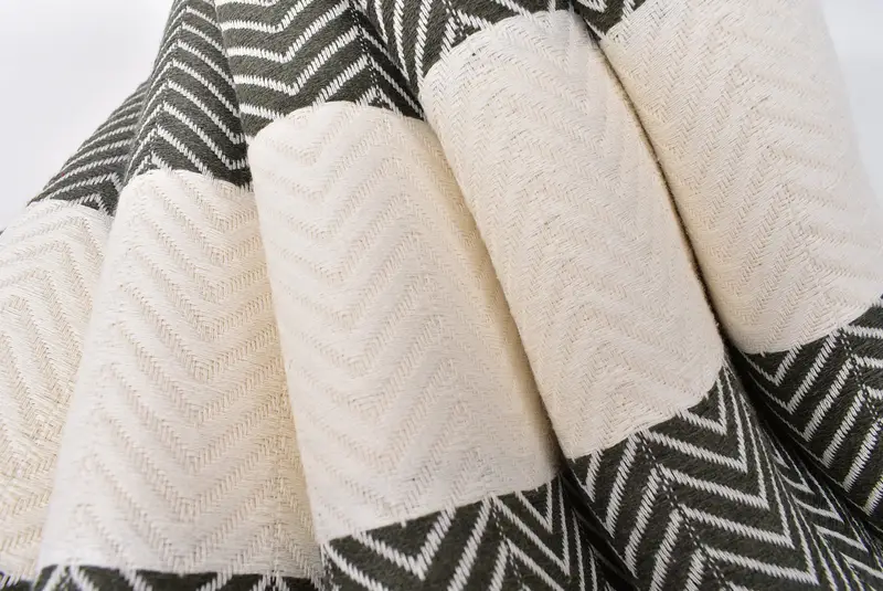 Organic towel, Turkish Towel Monogram, Sand-resistant towel, Summer Towel, 70x40 Cotton Zig zag Towel, Monogram Turkish Towel, Wedding Shower Gift - 6