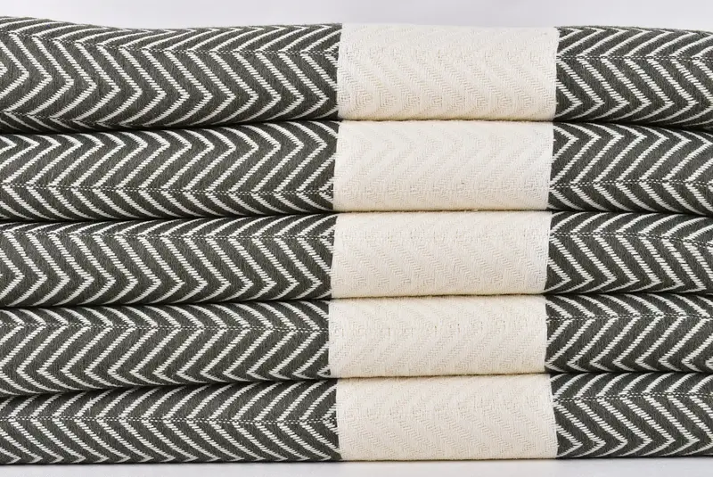 Organic towel, Turkish Towel Monogram, Sand-resistant towel, Summer Towel, 70x40 Cotton Zig zag Towel, Monogram Turkish Towel, Wedding Shower Gift - 3