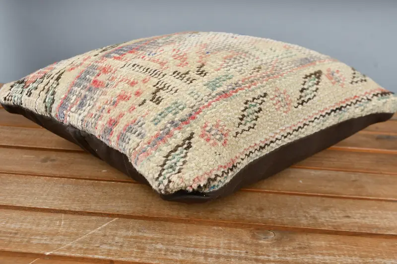 Turkish Kilim Pillow, Boho Throw Cushion, Couch Pillow Sham, Pillow for Couch, Cushion, 12x12 Orange Pillow, Boho Pillow - 3