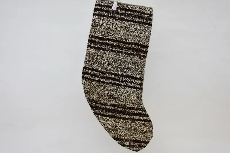 ブラウン & ベージュ クリスマス オーナメント ストッキング、お祝いの休日の装飾