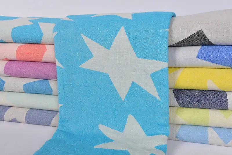 Custom Gift, 68x36 Cotton Star Design Towel, Holiday Towel, Valentines Day Gift, Bachelorette Party Decorations, Summer Gift Ideas, Thin towel - 2