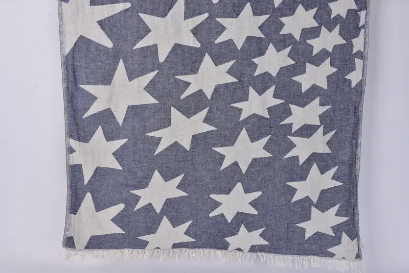 Custom Gift, 68x36 Cotton Star Design Towel, Holiday Towel, Valentines Day Gift, Bachelorette Party Decorations, Summer Gift Ideas, Thin towel - 8