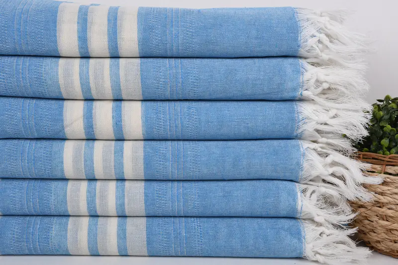 Quick-drying cotton Turkish beach towel, 68x40 Cotton Striped Towel, Cotton towel, Fouta towel, Guest Towel, Valentines Day Gift Idea, Wedding Gift - 2