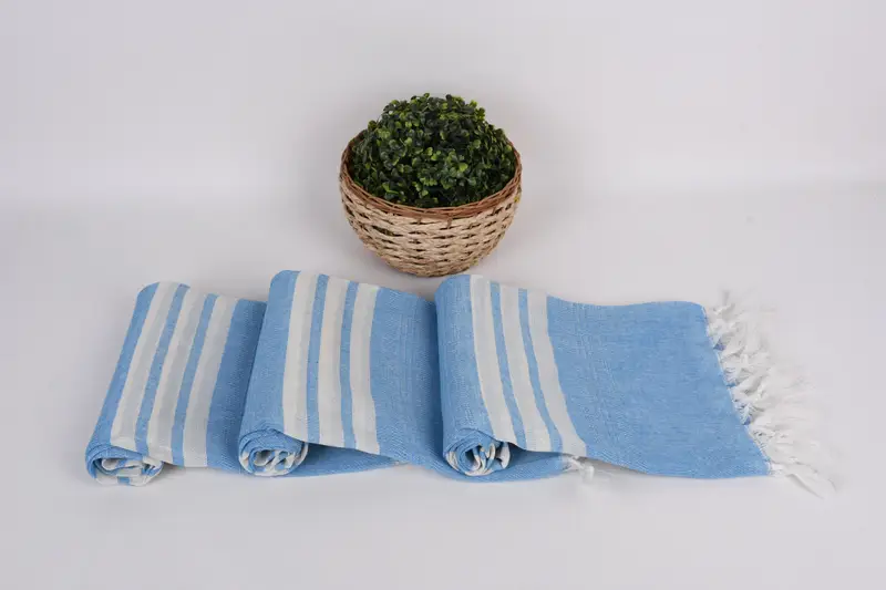 Quick-drying cotton Turkish beach towel, 68x40 Cotton Striped Towel, Cotton towel, Fouta towel, Guest Towel, Valentines Day Gift Idea, Wedding Gift - 8