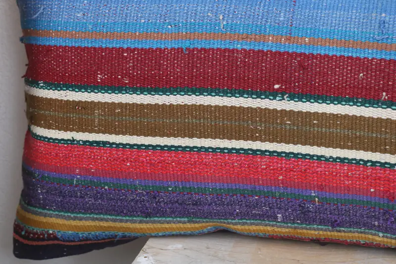 Home Decor Pillow, Interior Designer Pillow, Toss Cushion Cover, Indoor Pillow, Pillow Cover, 16x48 Green Cushion Cover, Handmade Kilim Cushion - 3