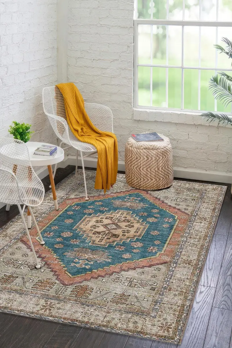 Eleganter Teppich mit Sonnenaufgang-Aufdruck: Modernes Design, weicher Stoff, einzigartiges Muster