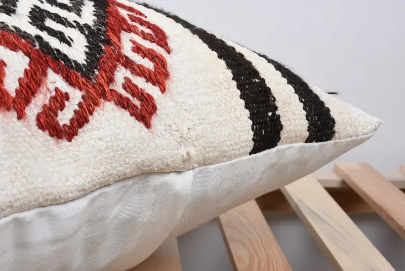 Kilim Cushion Sham, Turkish Kilim Pillow, Ikat Pillow Sham, Pillow, Home Decor Pillow, Art Deco Pillow, 20x20 White Pillow Cover - 7