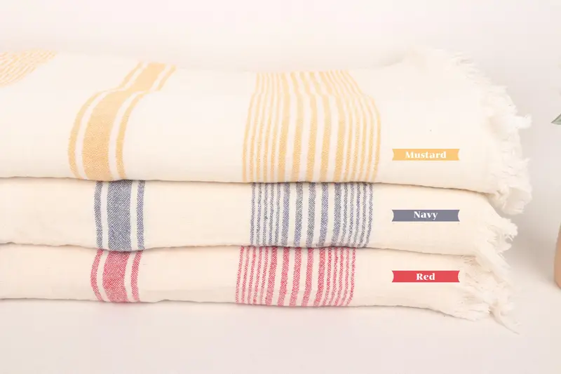 Gift For The Home Decor, Turkish Cotton Blanket, Halloween Gifts, Tablecloth, 96x78 Cotton Striped Towel, Custom Wedding Gifts, Bridesmaid Gifts - 1