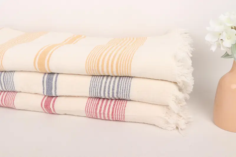 Gift For The Home Decor, Turkish Cotton Blanket, Halloween Gifts, Tablecloth, 96x78 Cotton Striped Towel, Custom Wedding Gifts, Bridesmaid Gifts - 2