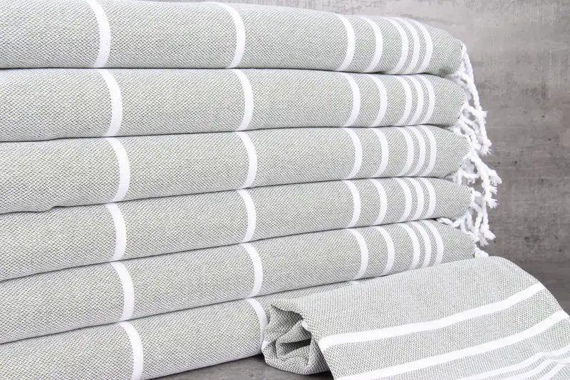Personalized Dish Towel, Bridesmaid Gifts, Summer Towel, 38x18 Cotton Striped Towel, Maid Of Honor Gift, Gift For Wedding Day, Monogram Hand Towel - 2