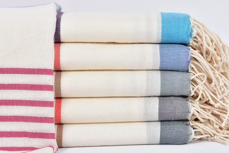 70x40 Cotton Striped Towel, Wedding Gifts Towel, Gift Boxes Towel, Soft towel, Custom Wedding Gift From Bridesmaid, Sand-resistant towel - 1