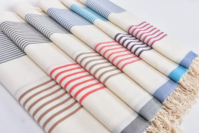 70x40 Cotton Striped Towel, Wedding Gifts Towel, Gift Boxes Towel, Soft towel, Custom Wedding Gift From Bridesmaid, Sand-resistant towel - 6