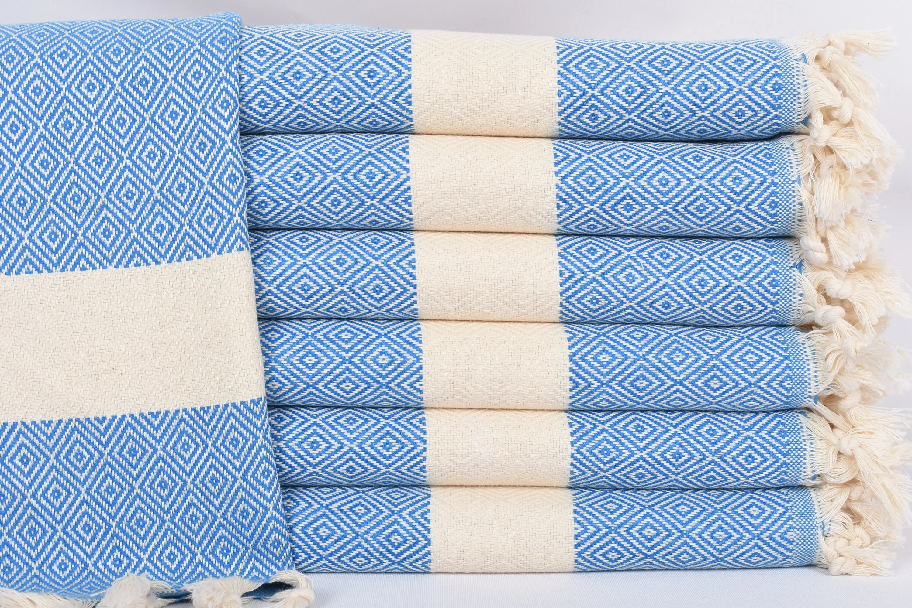 Kitchen Towel Dark Blue Diamond Tea Towel, 36x20 Inches - 1