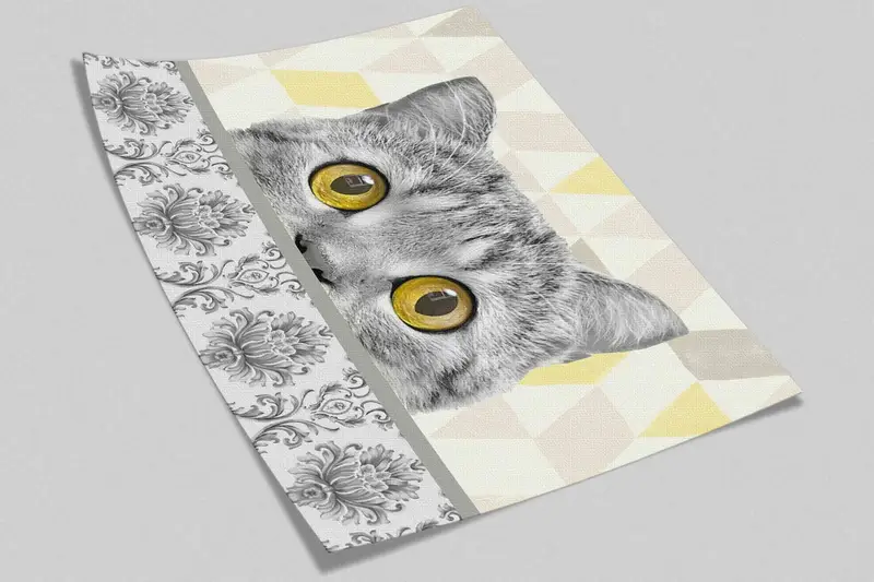 3D -Papierkunst, Dekor für Wand, lustiges Katzen -Handtepapier, süße Katzenwandkunst, Tierwandaufkleber, süße Katzenwanddekor, 3D -Wandpapier, süßes Tier - 10