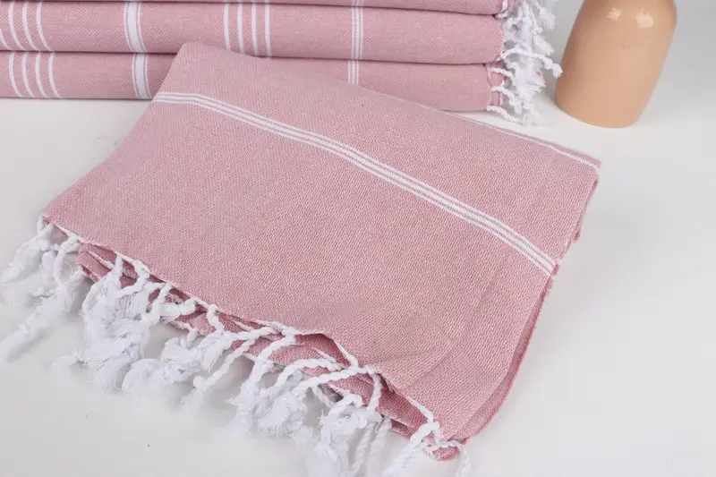 Handmade Turkish hammam towel, Wedding Shower Gift, Gift For Her, Personalized Turkish Towel, Fouta towel, 70x40 Cotton Striped Towel, Guest Towel - 4