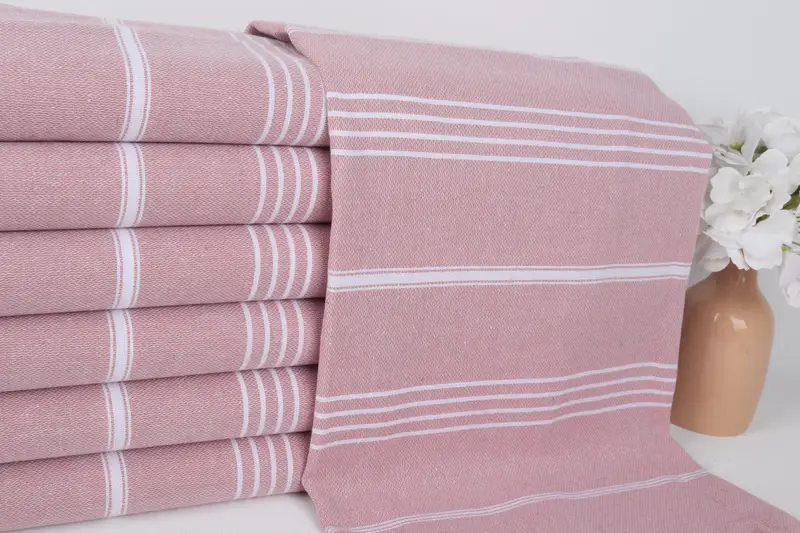 Handmade Turkish hammam towel, Wedding Shower Gift, Gift For Her, Personalized Turkish Towel, Fouta towel, 70x40 Cotton Striped Towel, Guest Towel - 2