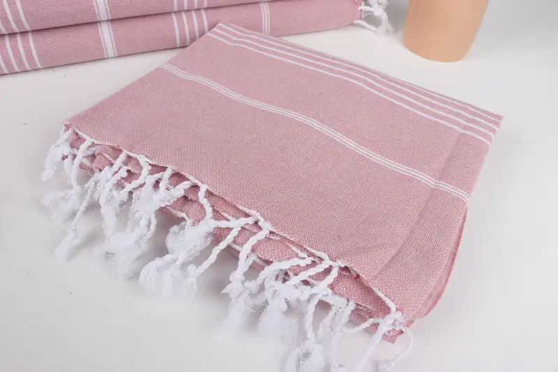 Handmade Turkish hammam towel, Wedding Shower Gift, Gift For Her, Personalized Turkish Towel, Fouta towel, 70x40 Cotton Striped Towel, Guest Towel - 5
