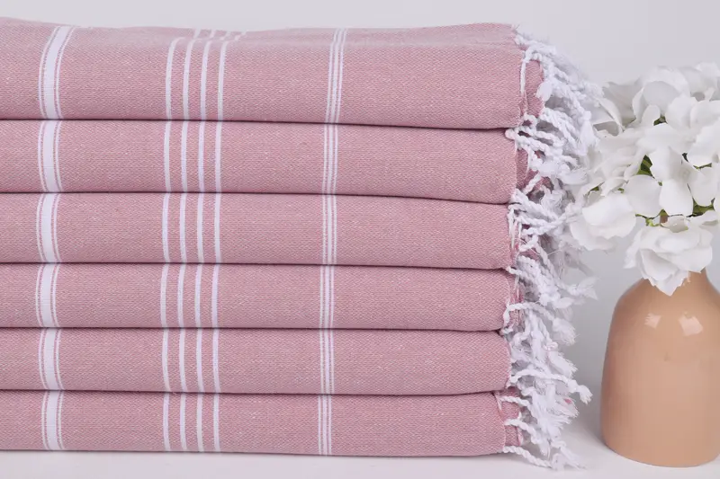 Handmade Turkish hammam towel, Wedding Shower Gift, Gift For Her, Personalized Turkish Towel, Fouta towel, 70x40 Cotton Striped Towel, Guest Towel - 3
