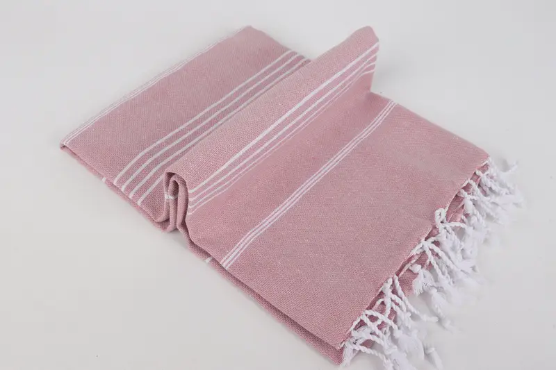 Handmade Turkish hammam towel, Wedding Shower Gift, Gift For Her, Personalized Turkish Towel, Fouta towel, 70x40 Cotton Striped Towel, Guest Towel - 6