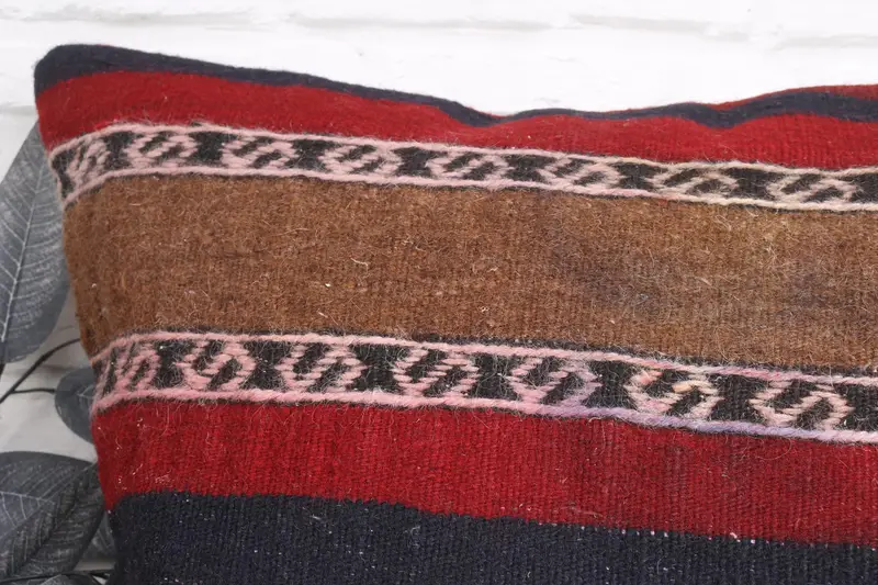 Bright Pillow Case, 24x24 Red Cushion, Interior Designer Pillow, Morroccon Kilim Cushion Pillow Sham, Pillow Cover, Kilim Cushion Sham, Boho Pillow - 2