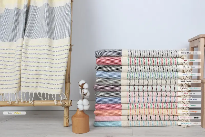 Regalo para novio, toalla de viaje, toalla de playa turca, toalla geométrica de algodón 70x40, favores de despedida de soltera, toalla suave, toalla hammam hecha a mano